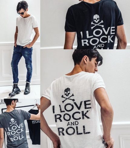 Camiseta Love Rock and Love